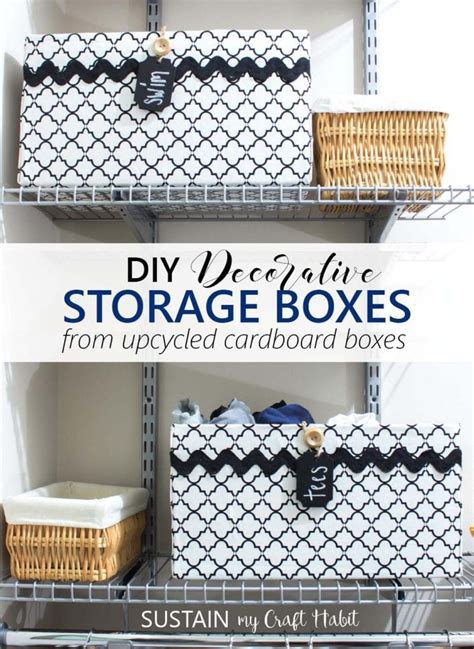 Upcycling a Cardboard Box into a Stylish DIY Storage Box – Sustain My ...