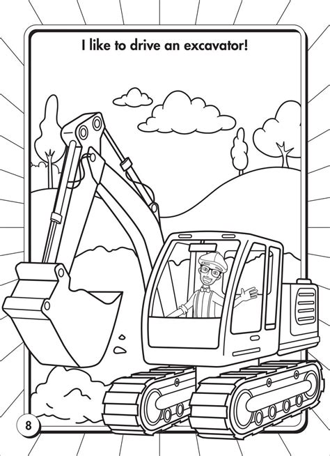 Printable Blippi Coloring Pages