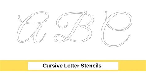 Cursive Letter Stencils Printable