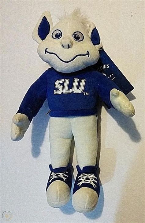 SLU Billiken Mascot 12" Plush Stuffed Toy Blue Jersey White Pants Build ...