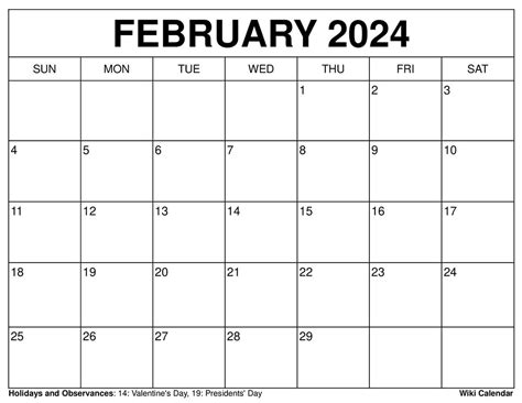 February Printable Calendar 2024 Pdf - Fran Paloma