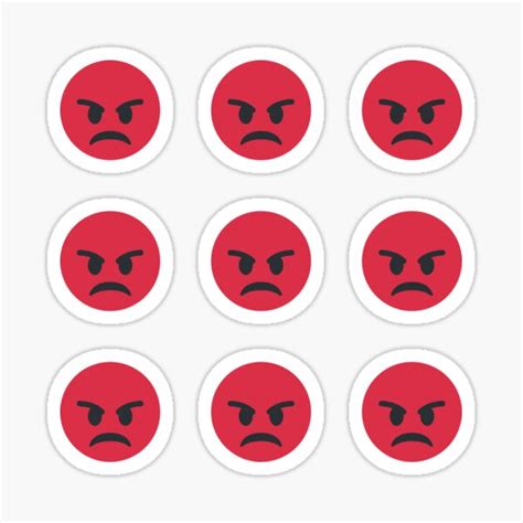 "Angry emoji stickers/magnets(9 in 1)" Sticker for Sale by SanjanaK ...