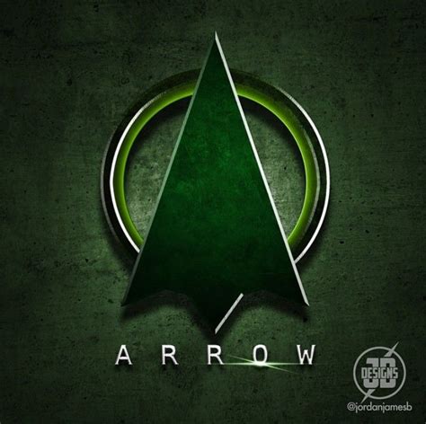 Green Arrow Logo on Dark Background