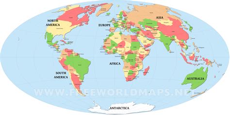 Free Map Of The World With Countries - Eadith Madelaine