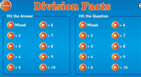 Division Games - Mrs. Fox's Math Games