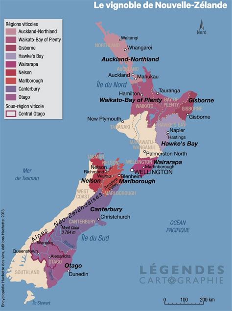 New Zealand wine regions New Zealand winegrowers... - Maps on the Web