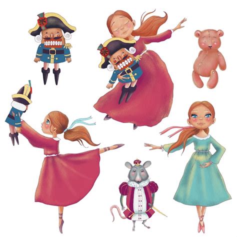 Premium Vector | Hand painted christmas set of cute cartoon nutcracker ...