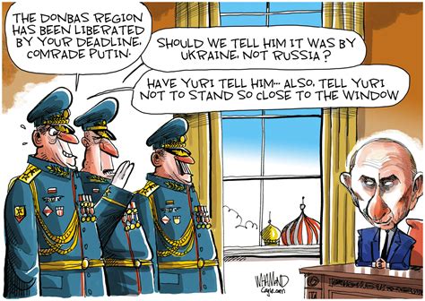 Editorial cartoon: Dave Whamond on breaking the news to Putin