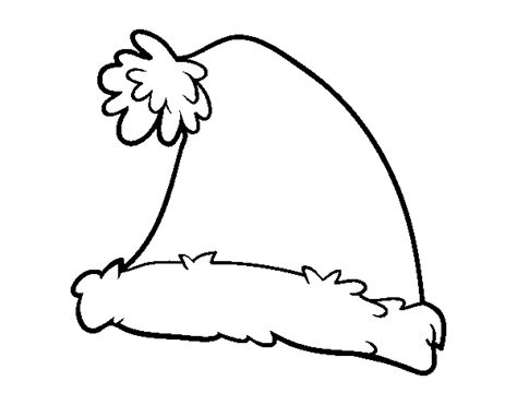 A Santa Claus Christmas hat coloring page - Coloringcrew.com