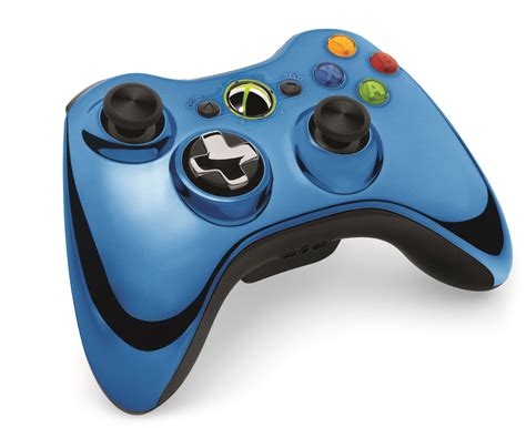 Xbox 360 Chrome Controller Blue Color