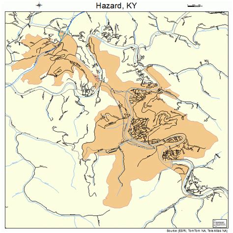 Hazard KY Map