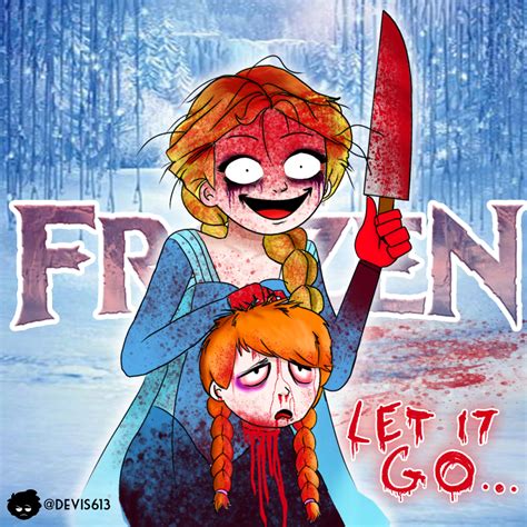 Frozen - let it go - Elsa CREEPY FAN-ART by Devis613 on Newgrounds