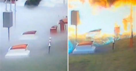 Gas leak leads to explosion that engulfs petrol station in huge ...