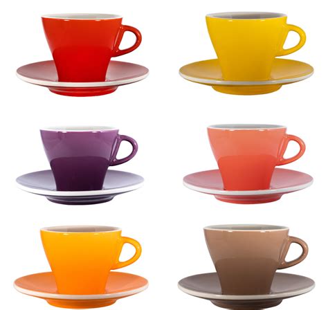 Stylish set of colorful cappuccino cups » Club House