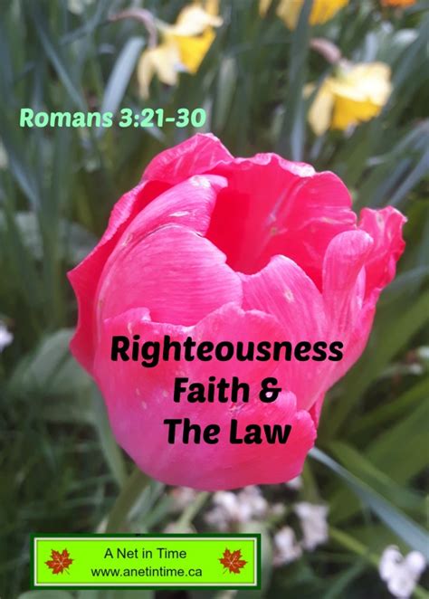 Righteousness, faith and the law - A Net in Time