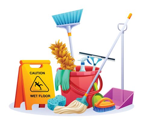 Set of cleaning equipment. House cleaning service tools vector ...