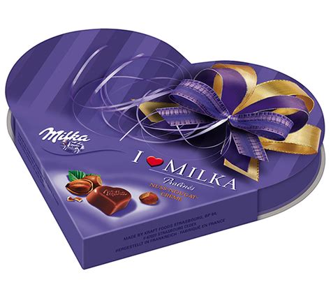 Sweets Free shipping | I love heart gift Milka Nuss-Nougat-Cream Pralines 300g