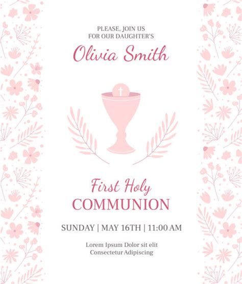 Elegant First Communion Invitations