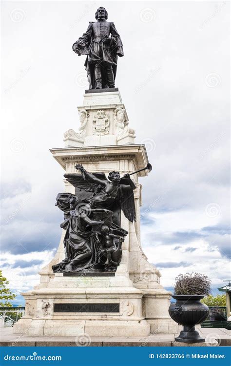 Entire Statue of Monument of Samuel De Champlain Stock Photo - Image of ...