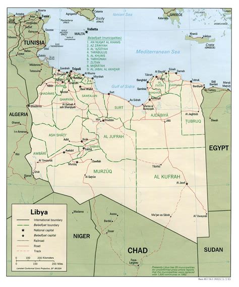 Libya map, travel information, tourism & geography