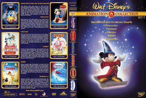 Walt Disney's Classic Animation - Set 1 dvd cover (1937-1950) R1 Custom