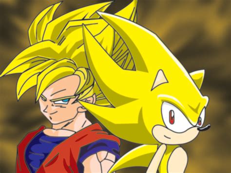 Super Sonic And SSJ Goku - Sonic And DBZ Photo (29602522) - Fanpop