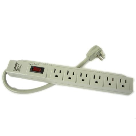 6 Outlet Power Electrical Wall Angle Flat Plug Socket Surge Protector ...