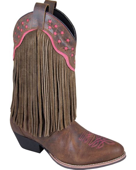 Smoky Mountain Helena Brown Fringe Cowgirl Boots - Round Toe | Sheplers