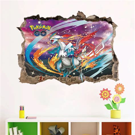 Cartoon Game Pokemon GO Wall Stickers For Kids Rooms Boy's Gift Pikachu ...