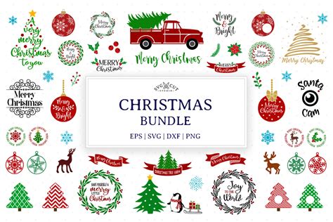 Christmas Bundle SVG files By SVG Cut Studio | TheHungryJPEG