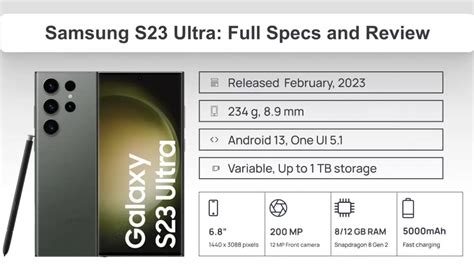 Samsung S23 Ultra Full Specs and Review (2023)