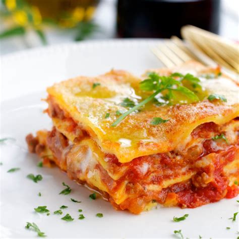 Lasagna with bechamel and meat sauce