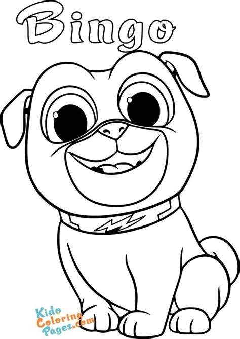 Puppy dog pals Bingo coloring pages to printable - Kids Coloring Pages