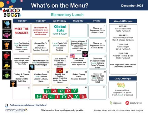 Elementary Lunch Menu | Smithfield Public Schools