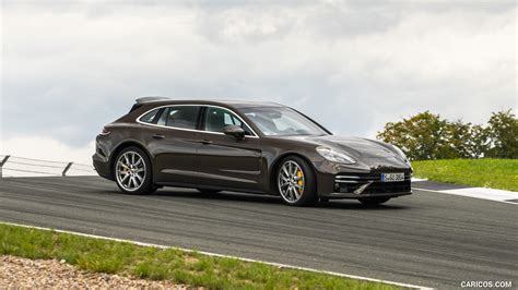 Porsche Panamera Turbo S Sport Turismo | 2021MY (Color: Truffle Brown Metallic) | Front Three ...