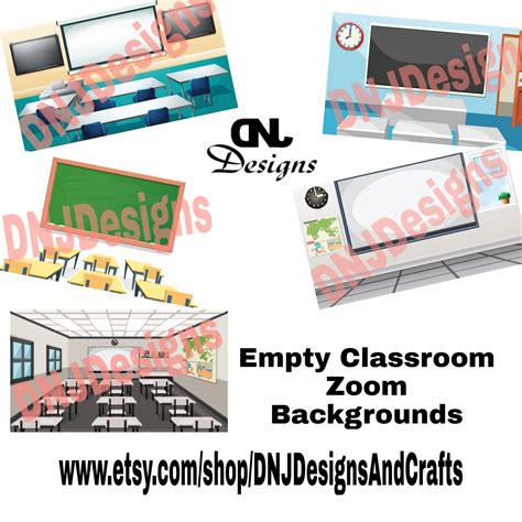 Empty Classroom Zoom Backgrounds, Teacher - Etsy