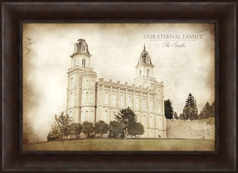 Manti Temple - Vintage Framed in Temple | LDSBookstore.com (#D-LWA-T-MANTI)