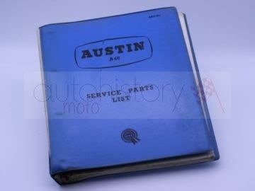 Austin A40 Service Parts List - automotohistory.com