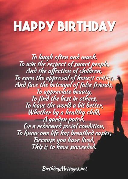 Inspirational Birthday Poems to Lift Up Someone Special