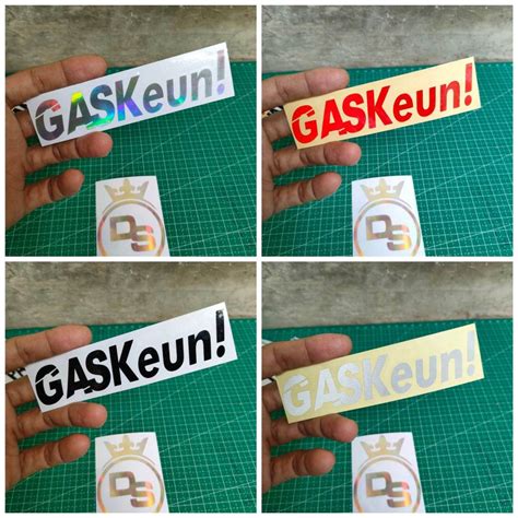 Jual Stiker Motor Tulisan Gaskeun Cutting Variasi Emblems Motor Viral