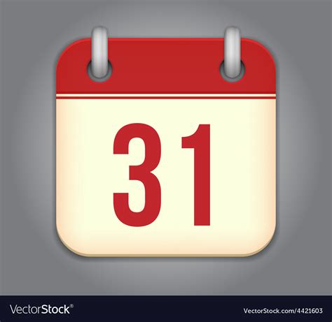 Calendar app icon Royalty Free Vector Image - VectorStock