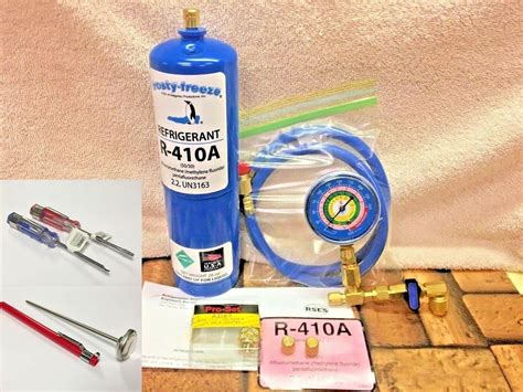 R410a, Refrigerant Recharge Kit, Gauge, Charging Hose & Instructions P ...