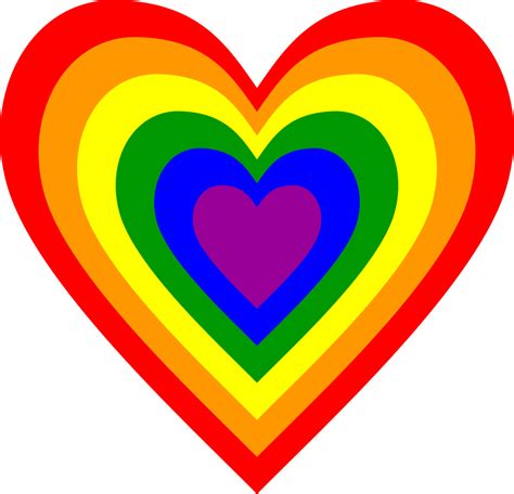 OnlineLabels Clip Art - Rainbow heart