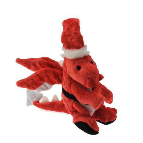 goDog Santa Dragon Dog Toy with Chew Guard | BaxterBoo