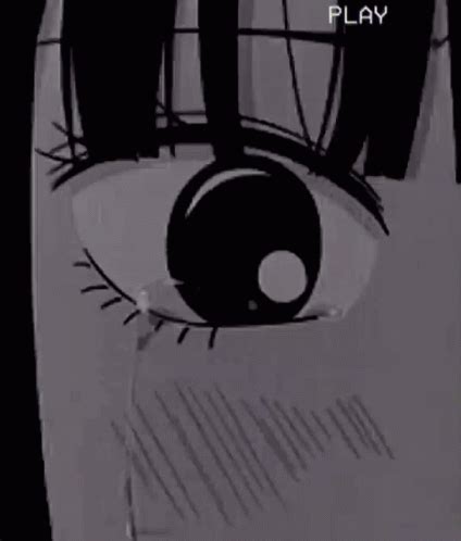 Anime Girl Crying Black And White GIF - Anime Girl Crying Black And ...