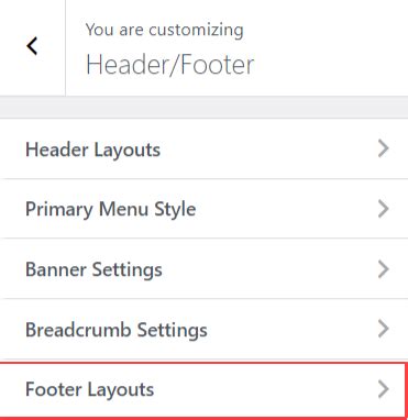 Footer Settings – Documentation