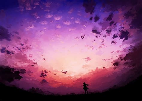 Awesome Anime Pink Sky Wallpaper Hd Photos