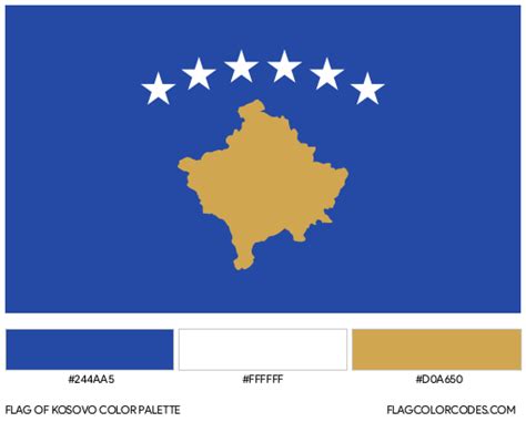 Kosovo flag color codes