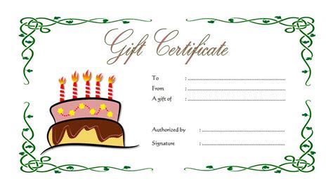 Birthday Gift Certificate Template [7+ Funny Designs]