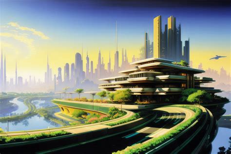 ArtStation - [AI] Utopian cityscape with lush gardens and eco friendly ...